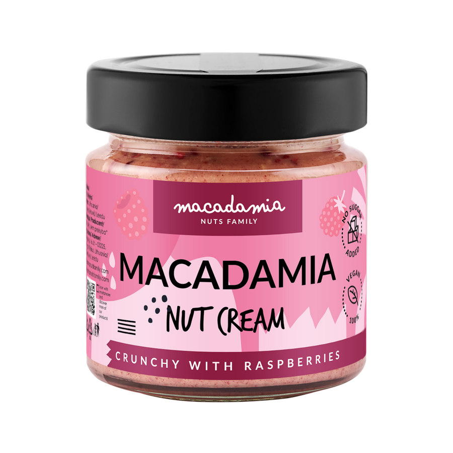 Crème de macadamia framboise
